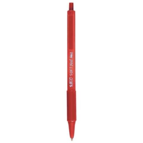 Penna A Sfera A Scatto Softfeel Clic Grip M 1 Mm Rosso Conf. 12 Pezzi - 837399 - Foto 1