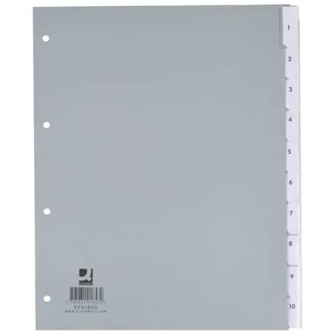 Divisore Personalizzabile Grigio 24,5x29,7 Cm Ppl 10 Pagine Kf01853 - Foto 1