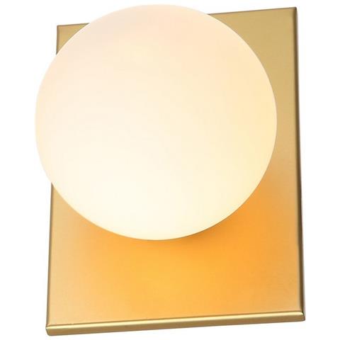 Applique Moderna Dorata 1 Luce Con Paralume Bianco, G9 - Foto 1