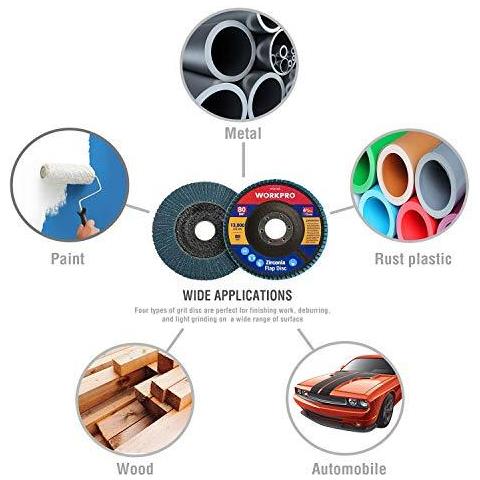 Flap Flap Wheel 115 Millimetri Dischi Grit 80 Dischi Abrasivi Macina Dischi Mole 10-pack - Foto 4