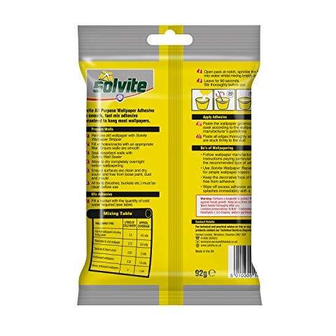 All-purpose Carta Da Parati Adesiva Affidabile Adesivo Per Carta Da Parati All-purpose Adesivo Con Risultati Duraturi Wallpaper Paste Si Blocca Fino A 5 Rolls (1x92 G Sachet)  - Foto 2