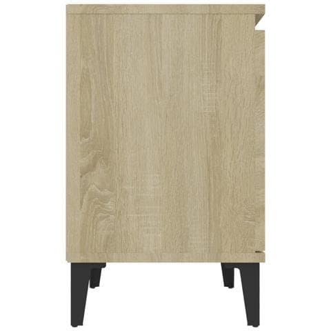 Comodino con Gambe in Metallo Rovere Sonoma 40x30x50 cm - Foto 2