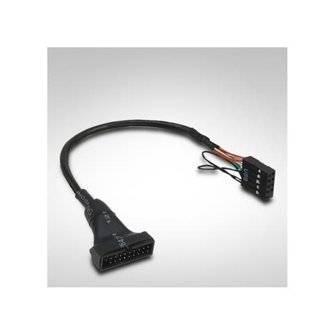 88885217, USB 3.0, USB 2.0, Maschio / femmina, Nero, 0,15m - Foto 1