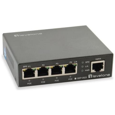 GEP-0523 Gigabit Ethernet (10/100/1000) Nero Supporto Power Over Ethernet (Poe) - Foto 1