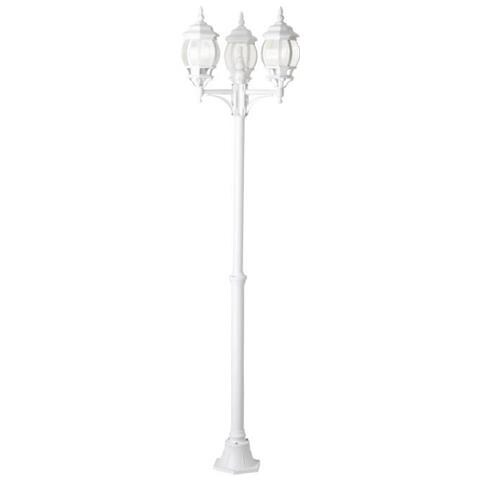 Istria Lampada Da Terra Per Esterno - Colore Bianco - Alluminio / vetro E27 3x60w - Foto 1