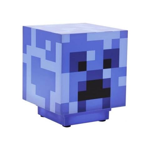 Charged Creeper Light With Sounds When Turned On - Lampada Creeper Minecraft Blu Con Suoni - Paladone - Foto 1
