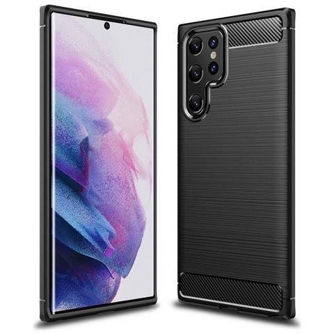 Custodia B-case Tpu Silicone Cover Case Per Samsung Galaxy S22 Ultra S908 Carbon Metal Black - Foto 1