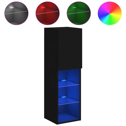 Mobile Tv Con Luci Led Nero 30,5x30x102 Cm - Foto 2