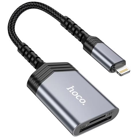 Lettore Di Schede Lightning Per Scheda Sd + Micro Sd (2tb), Grigio - Foto 1