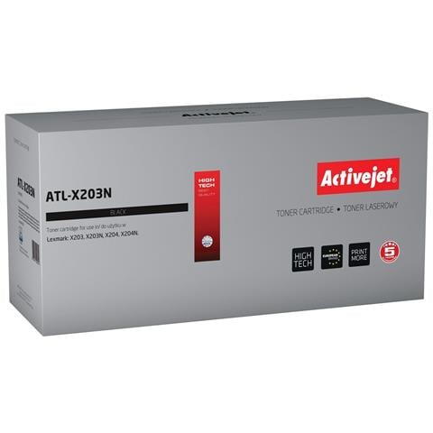 TONER COMPATIBILE -  Activejet Atl-x203n Nero Lexmark - Foto 1