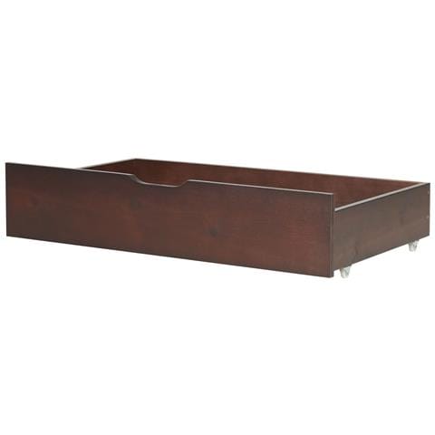 Set Di 2 Cassetti Contenitori Per Letto Legno Di Pino Rumilly Marrone Scuro - Foto 7