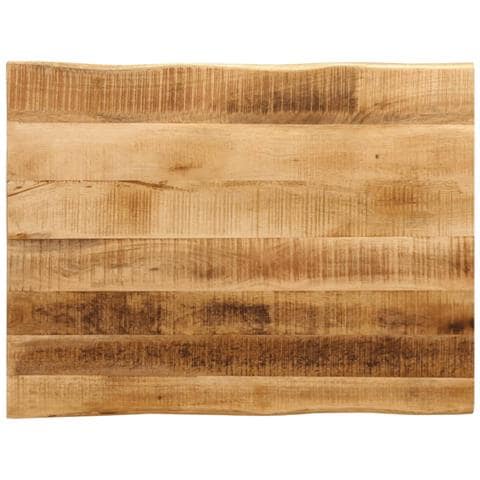 Piano Tavolo Bordi Vivi 80x60x3,8cm Legno Massello Mango Grezzo - Foto 1