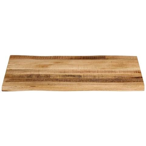 Piano Tavolo Bordi Vivi 80x60x3,8cm Legno Massello Mango Grezzo - Foto 3