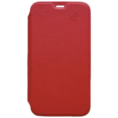 Custodia Per Iphone 11 Pro In Pelle Con Retro Trasparente E Portacarte, Rosso - Foto 1