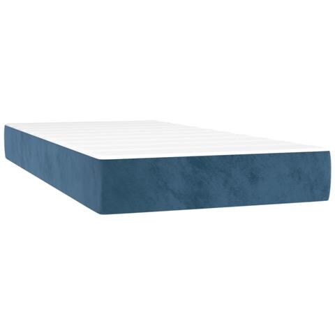 Materasso A Molle Per Bambini Blu Scuro 80x160 Cm In Velluto - Foto 2