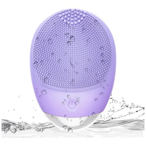 Spazzola Per La Pulizia Del Viso, Scrubber Elettrico Per Il Viso Impermeabile In Silicone Morbido 3 In 1, Spazzola Per Il Viso Vibrante Sonica Impermeabile Ipx7 Ricaricabile Tramite Usb Per Pulizia Profonda, Esfoliante Delicato E Massaggio - Viola - Foto 1
