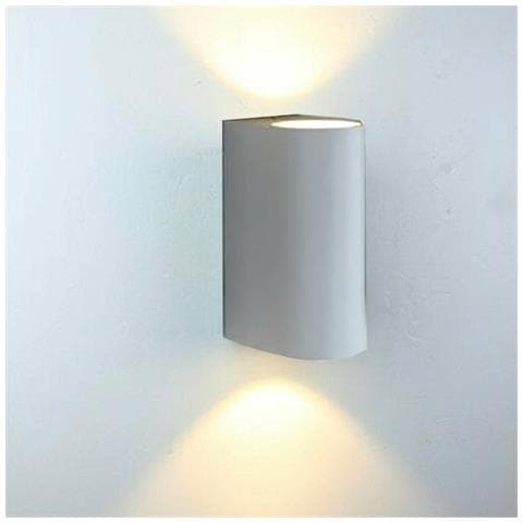 Applique Doppio Led 10w Bianco Lampada Luce Fredda Parete Up Down Faro Esterno - Foto 3