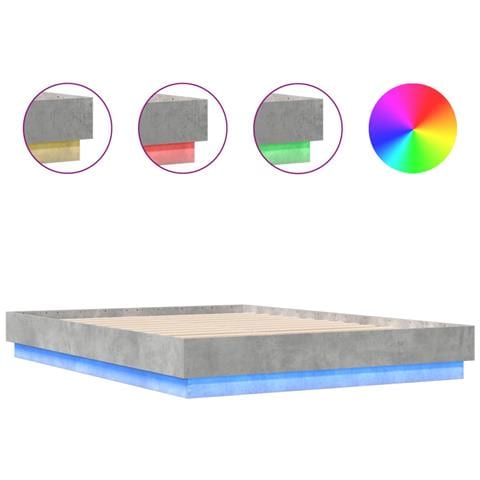 Giroletto Con Luci Led Grigio Cemento 150x200 Cm - Foto 2