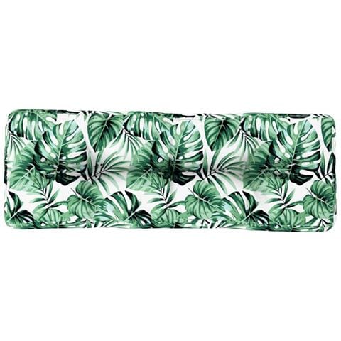 Cuscino Per Pallet Motivo A Foglie 120x40x12 Cm Tessuto - Foto 2