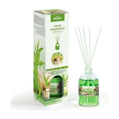 Mikado Deodorante Balsamico All'eucalipto - Flacone In Vetro Da 100 Ml E Bacchette Diffusore - Foto 1