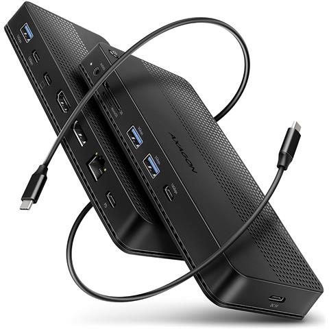 HMC-U4 replicatore di porte e docking station per laptop Cablato USB4 Nero - Foto 1