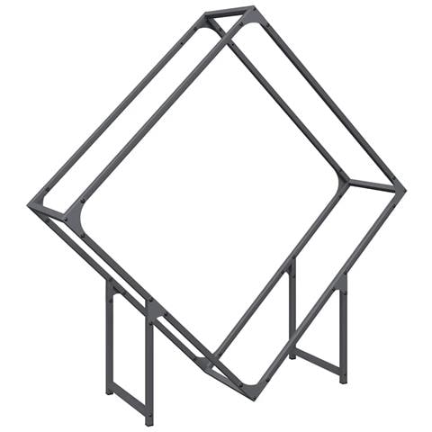 Rastrelliera per Legna da Ardere Antracite 100x25x100 cm - Foto 1