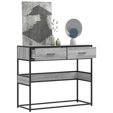 Tavolo Consolle Rovere Sonoma 90x35x80 Cm In Legno Multistrato - Foto 1