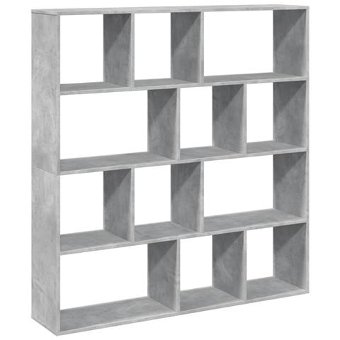 Libreria Grigio Cemento 132x29x141,5 Cm In Legno Multistrato - Foto 2