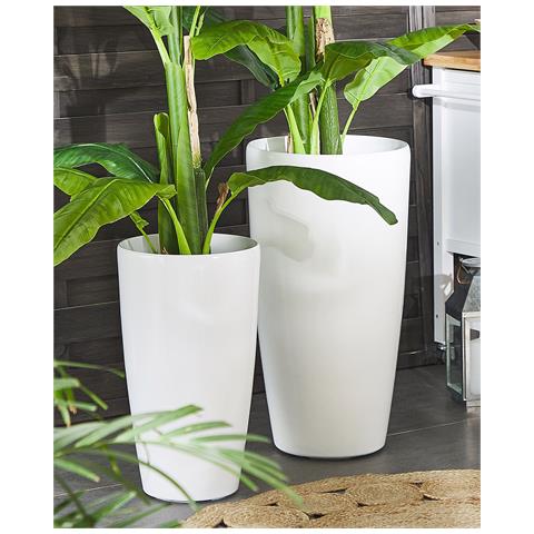 Set Di 2 Vasi Per Piante Tseria 32 Cm Bianco - Foto 1