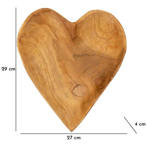 Vassoio Cuore 18 - Marrone - Legno - 27x29x4 Cm - Foto 8