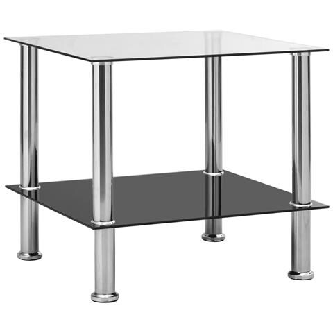 Lusso Casadino -  Tavolino Trasparente 45x50x45 Cm In Vetro Temperato - Foto 2