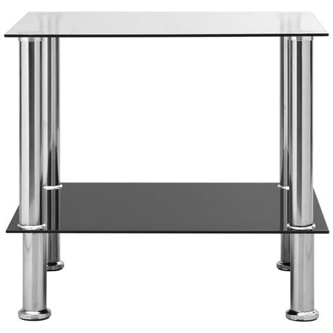 Lusso Casadino -  Tavolino Trasparente 45x50x45 Cm In Vetro Temperato - Foto 1