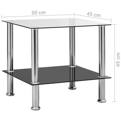 Lusso Casadino -  Tavolino Trasparente 45x50x45 Cm In Vetro Temperato - Foto 6