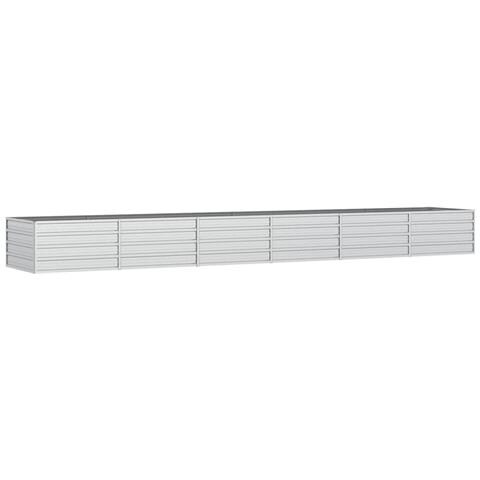 Letto Rialzato Giardino 480x80x45 Cm In Acciaio Zincato Argento - Foto 1