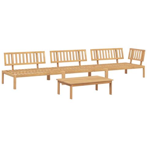 Lusso Casadino -  Set Divano Pallet Da Giardino 4 Pz In Legno Massello Di Acacia - Foto 1