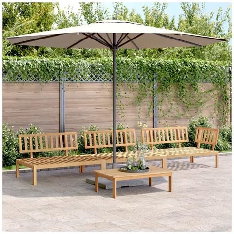 Lusso Casadino -  Set Divano Pallet Da Giardino 4 Pz In Legno Massello Di Acacia - Foto 8