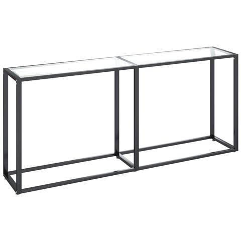 Tavolo Consolle Trasparente 180x35x75,5 Cm In Vetro Temperato - Foto 1