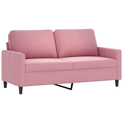 Divano a 2 Posti Rosa 140 cm in Velluto - Foto 1