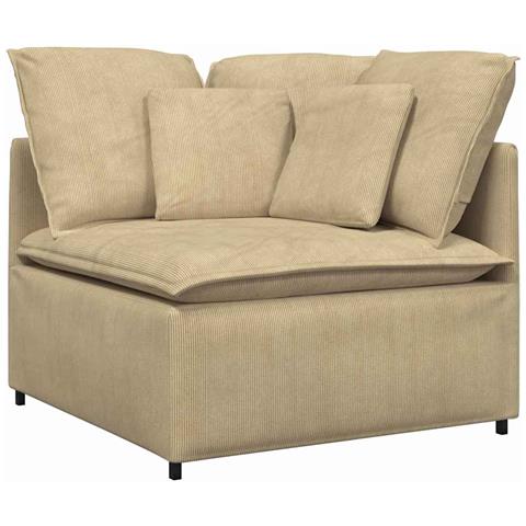 Modulo Angolare Divano Modulare con Cuscini Verde Grigio 100 cm - Foto 1