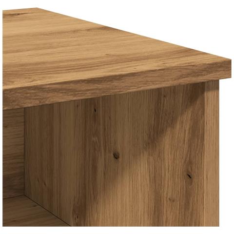 Comodino Rovere Artigianale 40x36x65 cm in Legno Multistrato - Foto 9