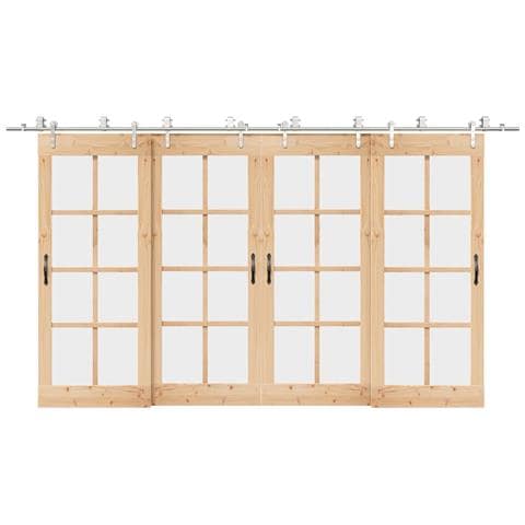 Kit Binari Porta Scorrevole 400 cm Acciaio Inossidabile Argento - Foto 2