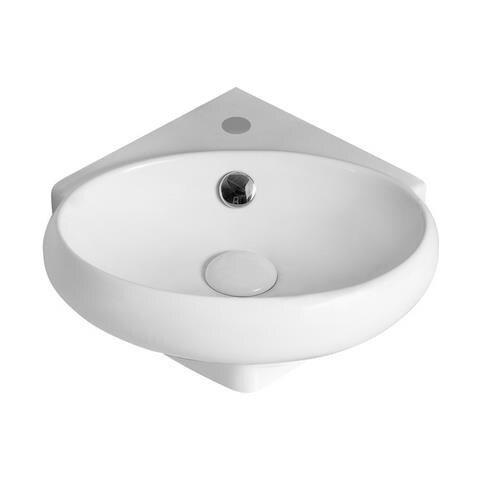 Lavabo Ad Angolo 38x36 Cm Bianco Ln57 - Foto 1