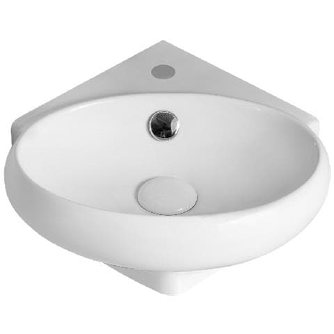 Lavabo Sospeso Ad Angolo 38x36 Cm Modello Ln57 - Bianco - Foto 2