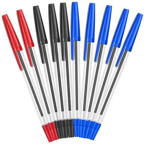Set Di 10 Penne A Sfera 3 Colori Punta Fine, Multicolore - Foto 1