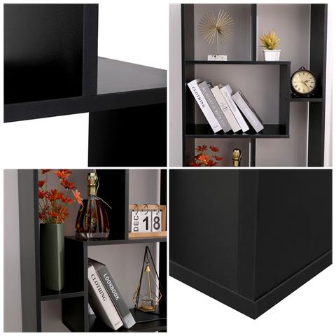 Libreria Multiforme A 8 Ripiani Nero Jane - Foto 5