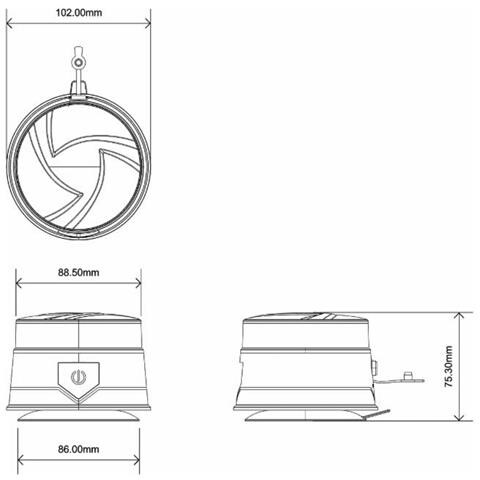 Lampeggiante A Led Con Telecomando E Batteria 12/24v - Foto 2