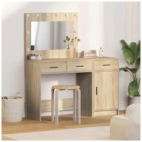 Tavolo da Trucco con cassetto 2 pcs Marrone 40 x 41 x 75 cm - Foto 2