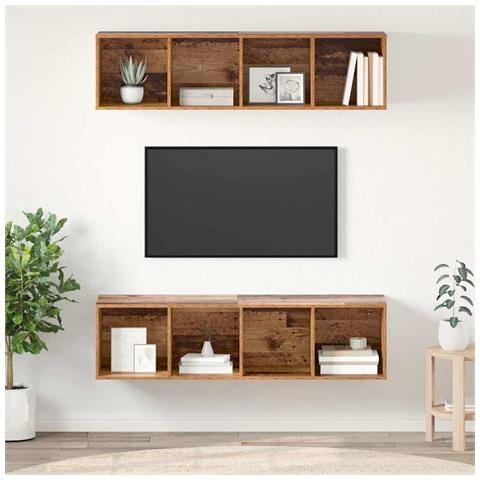 Set mobile TV 2 pcs Legno vecchio 37 x 37 x 142.5 cm - Foto 2