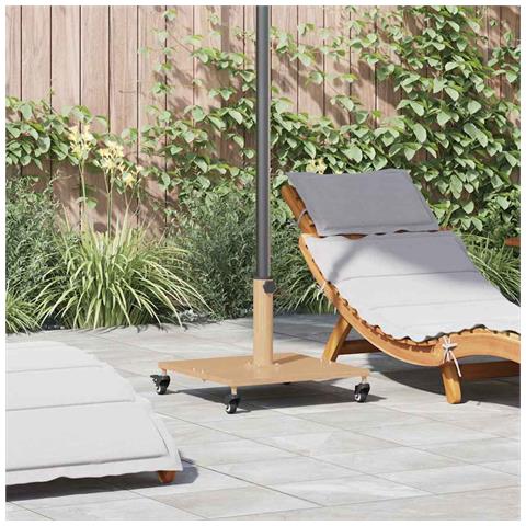 Base per Ombrello da Esterno Legno chiaro 45 x 45 x 31 cm - Foto 2