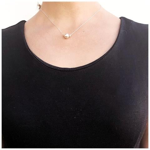 Collana In Argento Sfere, Argento Sterling 925, Pendente A Sfera, 40 Cm - Foto 3